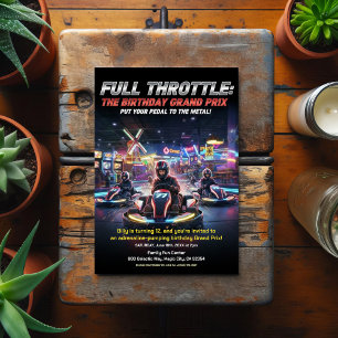 Carte Postale Course de Pleine Throttle pour Anniversaire