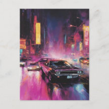 Course de rue nocturne dans la ville animée