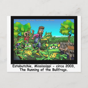 Carte Postale Course Des Grenouilles Taureaux Cadeaux Drôles/Obj