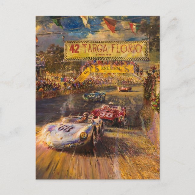 Carte Postale Course italienne Targa Florio (Devant)