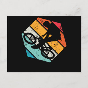 Carte Postale Course vintage BMX Rider Retro Bicycle Stunt