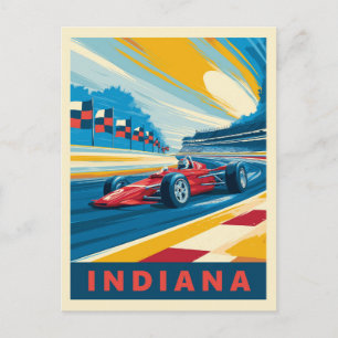 Carte Postale Course vintage Indiana