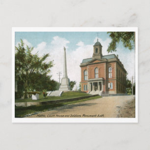 Carte Postale Court House, Bath, Maine 1910 Vintage
