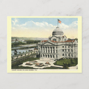Carte Postale Court House, Wilkes-Barre, Pennsylvanie Vintage