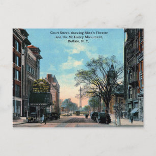 Carte Postale Court St., Shea's Theatre, Buffalo, NY Vintage