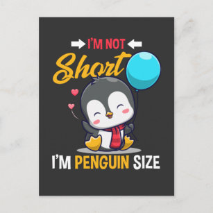 Carte Postale Courte Personnes Pingouin Coeur Balloon Lover