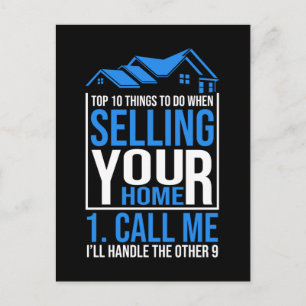 Carte Postale Courtier immobilier Agent immobilier