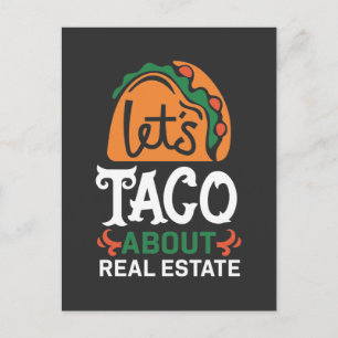 Carte Postale Courtier immobilier Taco Lover Citation mexicaine 