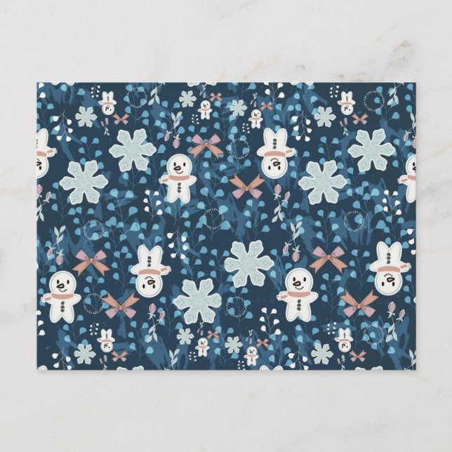 Carte Postale Coussin de jet de fête fantaisiste et cosy (Devant)