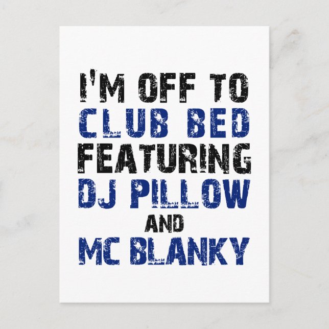 Carte Postale Coussin DJ et Mc Blanky (Devant)