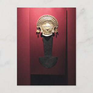 Carte Postale Couteau cérémonial en or inca (Tumi), Lima, Pérou