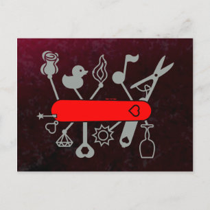Carte Postale Couteau suisse pour amoureux
