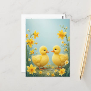 Carte Postale Couteaux Joueurs Parmi Les Daffodiles