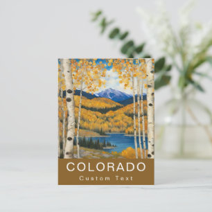 Carte Postale Coutume Colorado Aspens Mountains Automne