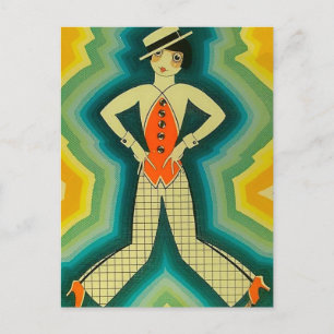 Carte Postale Couverture Art Déco "Danseuse" par Jose Carlos