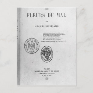 Carte Postale Couverture avant, première édition de 'Les Fleurs