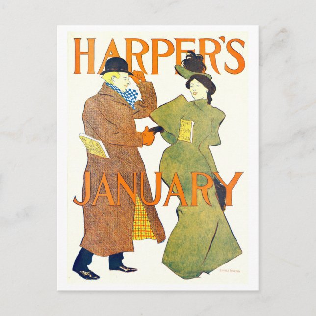 Carte Postale Couverture de Harper's pour janvier 1895 (Devant)