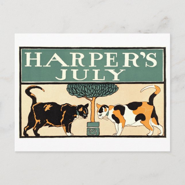 Carte Postale Couverture de Harper's pour juillet 1898 avec des  (Devant)