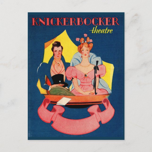 Carte Postale Couverture de la feuille de théâtre Knickerbocker  (Devant)