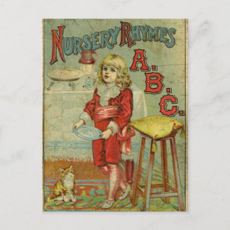 Carte Postale Couverture de livre pour enfants ABC de comptines 
