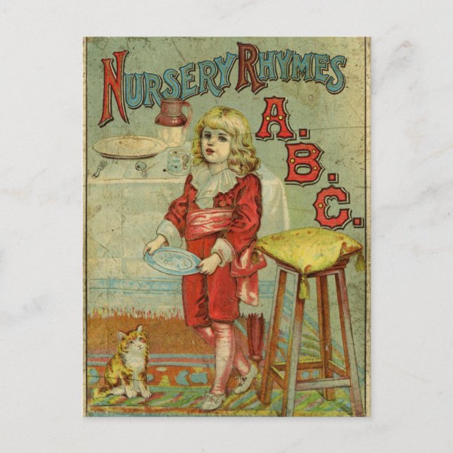 Carte Postale Couverture de livre pour enfants ABC de comptines  (Devant)