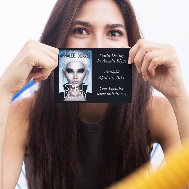Carte Postale Couverture de livre promotionnelle fond noir (Créateur téléchargé)