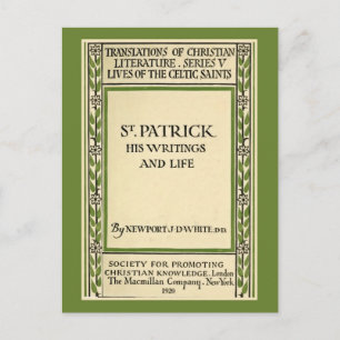 Carte Postale couverture de livre vintage mémoires de St. Patric