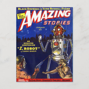 Carte Postale Couverture du livre vintage Sci Wi Robot