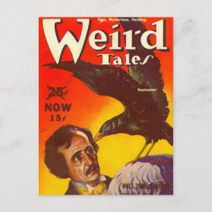 Carte Postale Couverture du magazine Edgar Allan Poe et Raven Pu