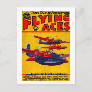 Carte Postale Couverture du magazine Flying Aces