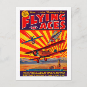 Carte Postale Couverture du magazine Flying Aces 2