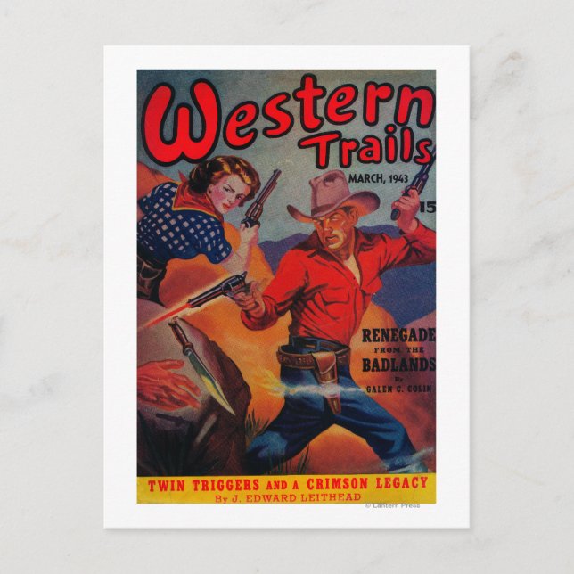 Carte Postale Couverture du magazine Western Trails (Devant)