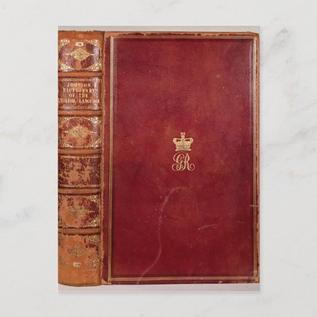 Carte Postale Couverture frontale du dictionnaire Johnson (Devant)