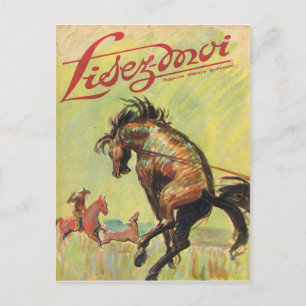 Carte Postale Couverture, Lisez-Moi, Cowboy, cheval de rodéo