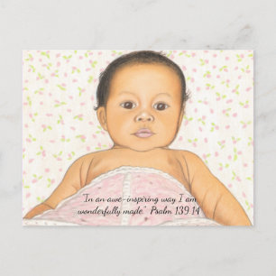Carte Postale Couverture rose Bébé~ Magnifique impression de car