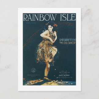 Carte Postale Couverture Vintage de l'île Rainbow