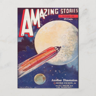Carte Postale Couverture vintage du livre Sci Fi