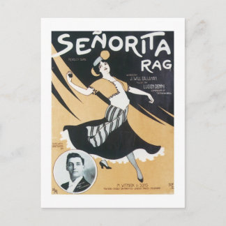 Carte Postale Couverture Vintage Songbook Rag Seniorita