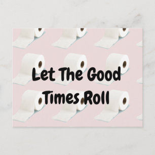 Carte Postale Covid-19 Corona Virus Toilet Papier rose