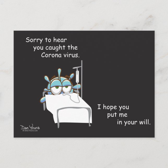 Carte postale COVID #2 dans la série CORONA de Dan (Devant)