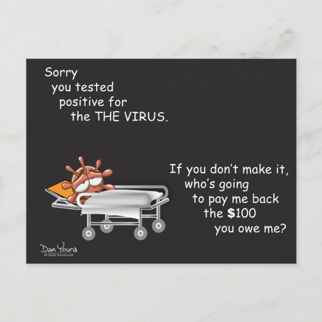 Carte postale COVID #7 dans la série CORONA de Dan (Devant)