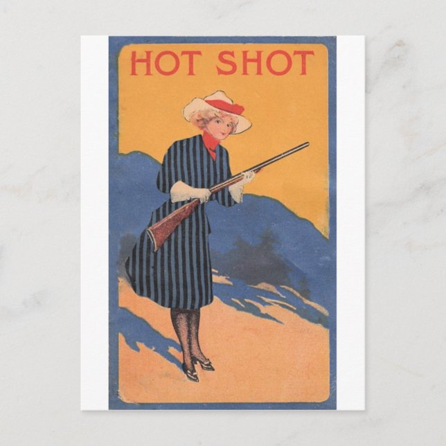 Carte Postale Cow Girl - Hot Shot Vintage (Devant)