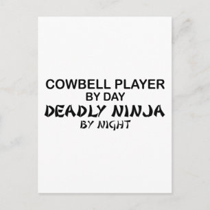 Carte Postale Cowbell Deadem Ninja par nuit