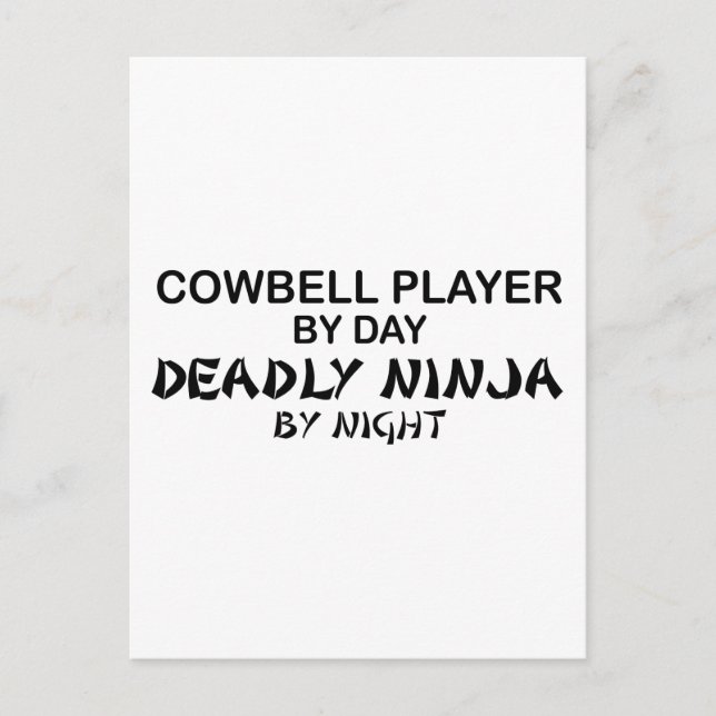 Carte Postale Cowbell Deadem Ninja par nuit (Devant)