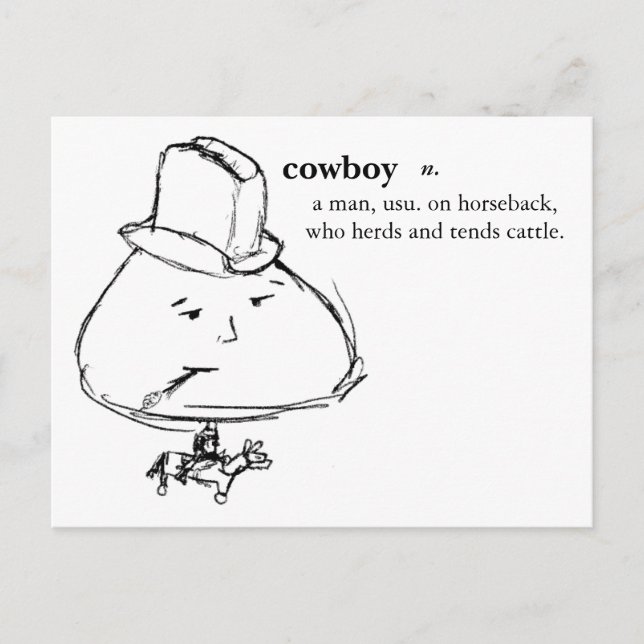 Carte Postale Cowboy (Devant)