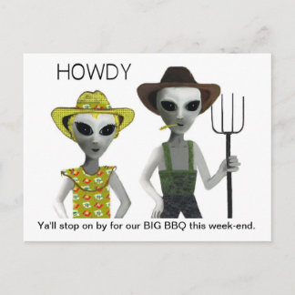 Carte Postale Cowboy, aliens de cow-girl - ALLO !