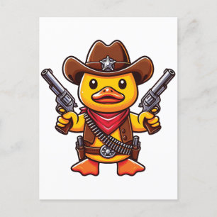 Carte Postale Cowboy Duck Sheriff