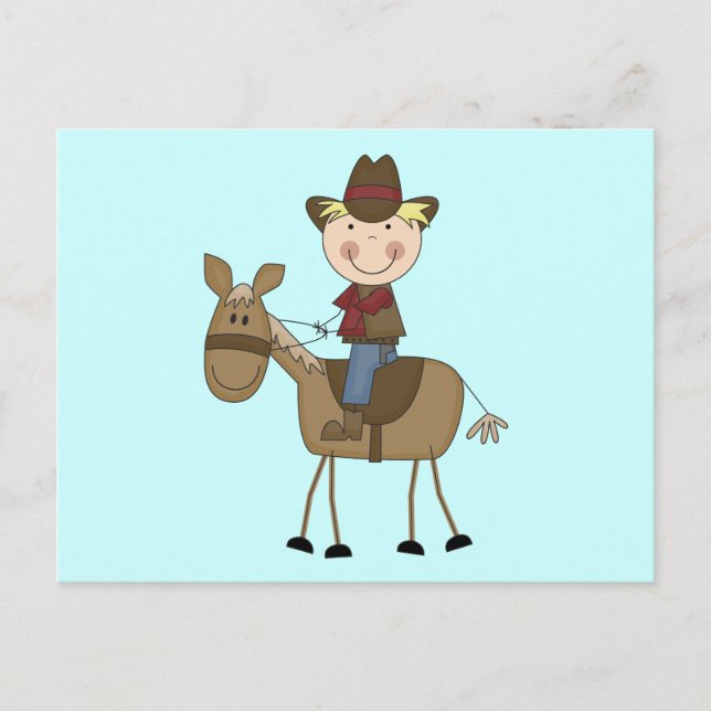 Carte Postale Cowboy sur les tee-shirts et cadeaux de cheval (Devant)