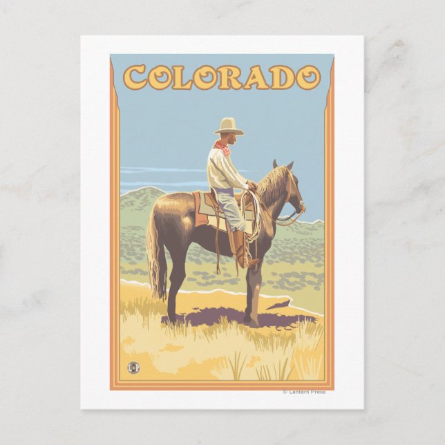Carte Postale Cowboy (Vue latérale) Colorado (Devant)