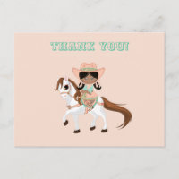 Cowgirl à cheval Filles Merci Ethnique